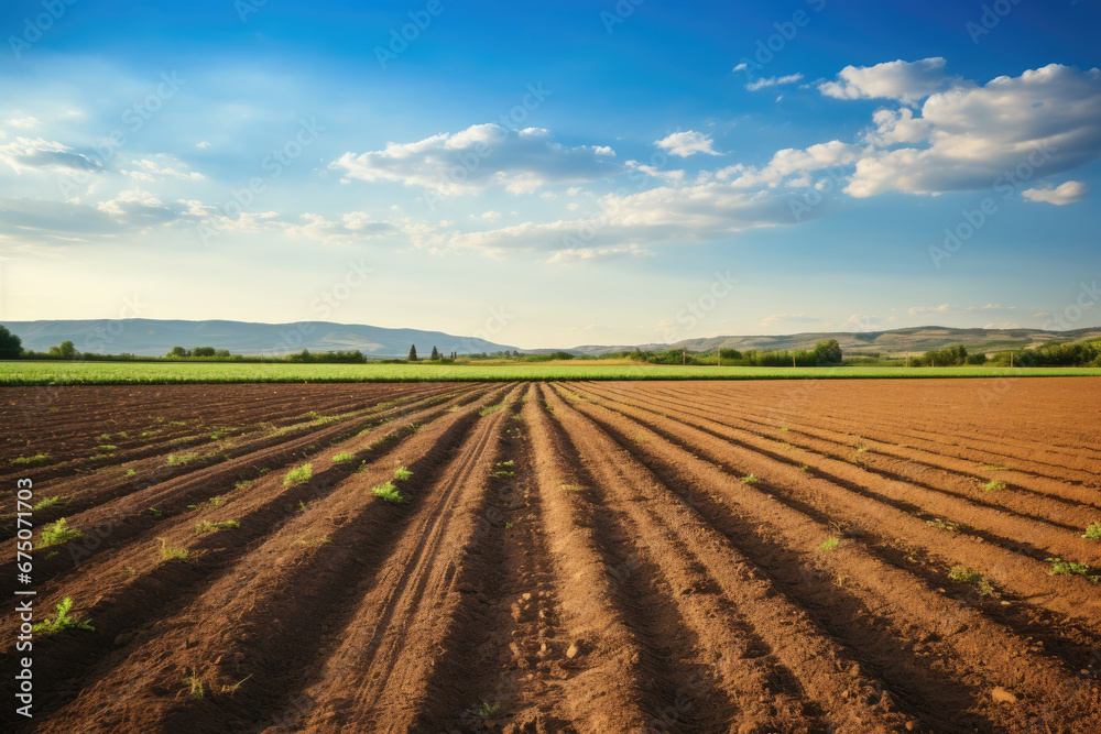 Ground prepared for planting of agricultural plants