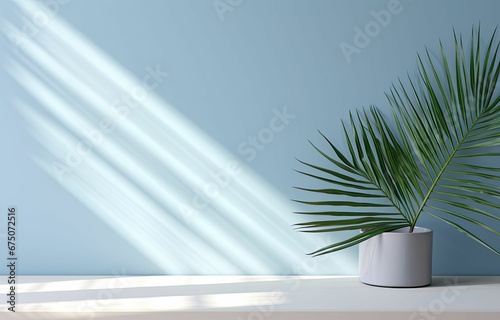An AI illustration of a plant sits on a shelf against the wall in a modern interior © Wirestock