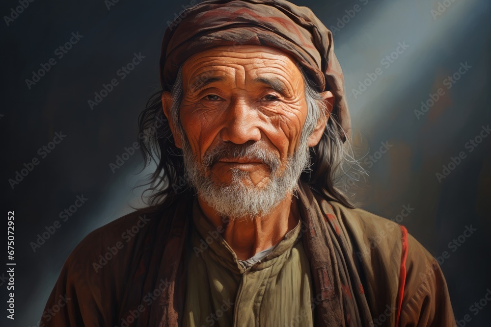 Portrait of elder Uzbek man 