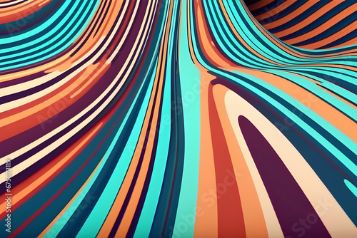 Striped Pattern Abstract Background Design 4k Animation with Seamless Loop generative AI
