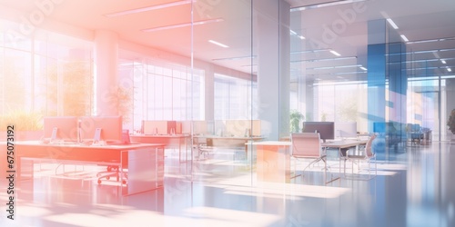 Blurred modern office interior