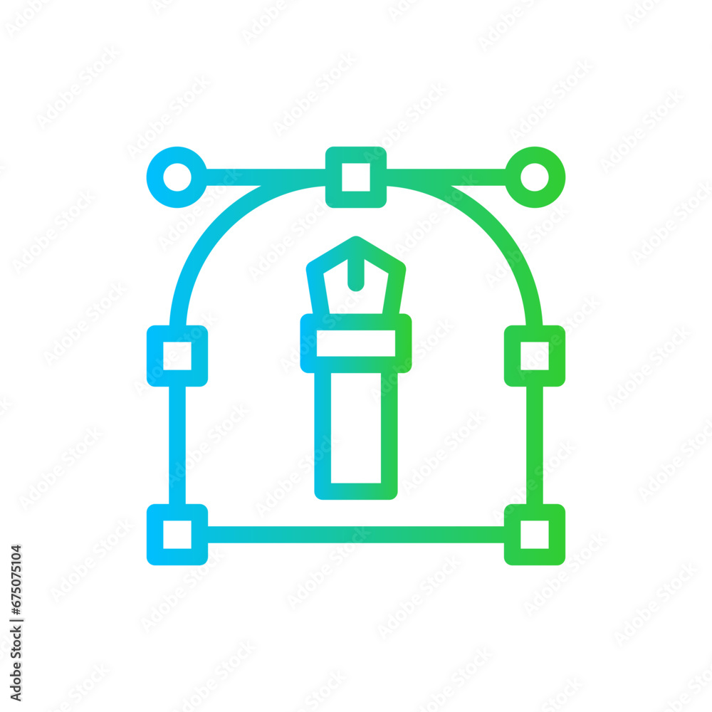 Design business icon with blue and green gradient outline style. design, abstract, report, success, creative, graphic, banner. Vector illustration Design business icon with blue and green gradient outline style. design, abstract, report, success, creative, graphic, banner. Vector illustration
