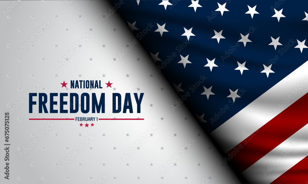 National Freedom Day February 01 Background Vector Illustration