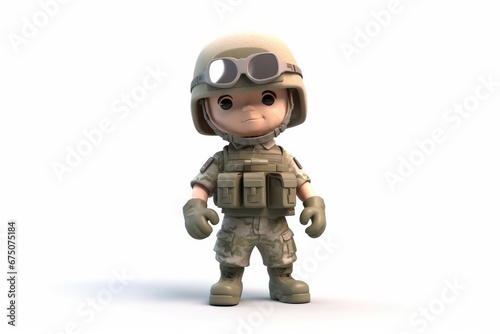 Army soldier cartoon character