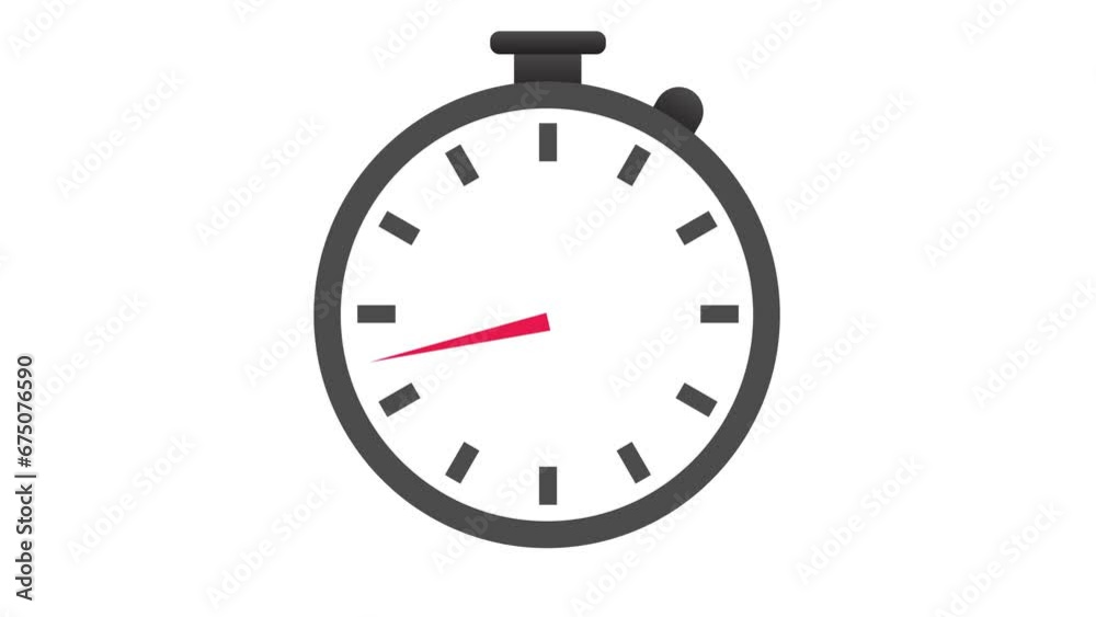 Stop watch clock animated 4K , alpha channel Stop watch clock animated 4K , alpha channel