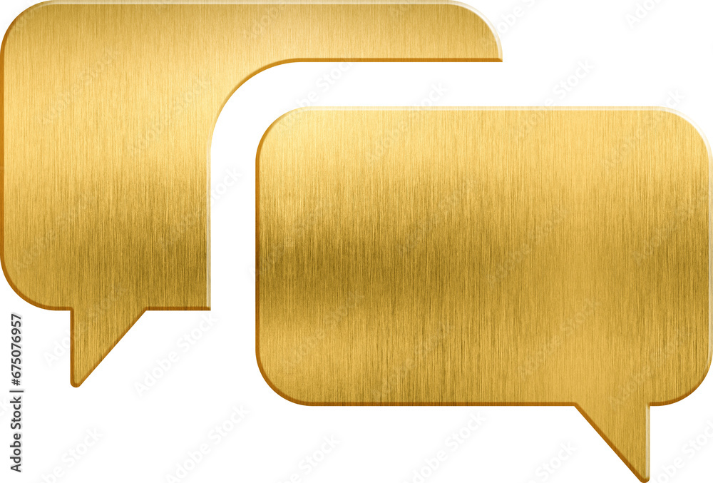 Golden icon message chat text chat cloud message chat speaking icon Talk Speech comment Feedback Text Message Speech bubble comment box Sms chat dialogue message box message bubble message dialog dial - obrazy, fototapety, plakaty 