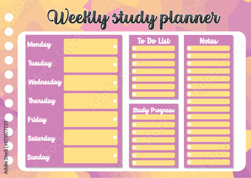 Weekly Study Plan: Hourly Schedule for Productive Learning