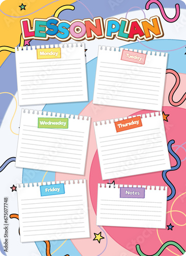 Weekly Lesson Plan for Monday to Friday