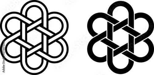outline silhouette chinese knot icon photo