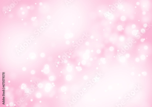 Circles  dots  and soft bokeh on a white and pink gradient background. Gives a new feeling  cute  cartoonish  can be used in media design. Website banners and advertising