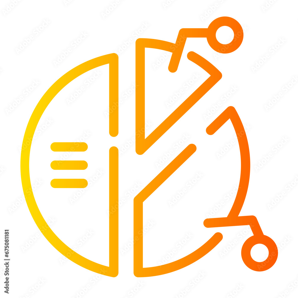 pie chart Line Gradient Icon pie chart Line Gradient Icon