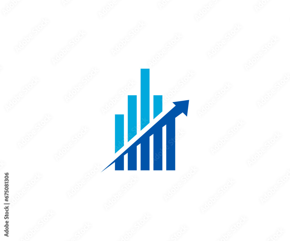 business graph with arrow business graph with arrow