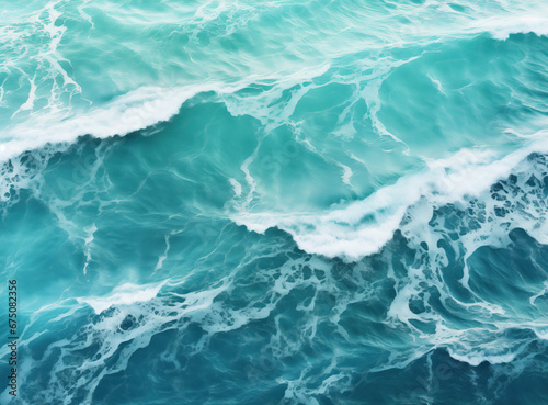 Aerial view of ocean wave ripple with white bubble