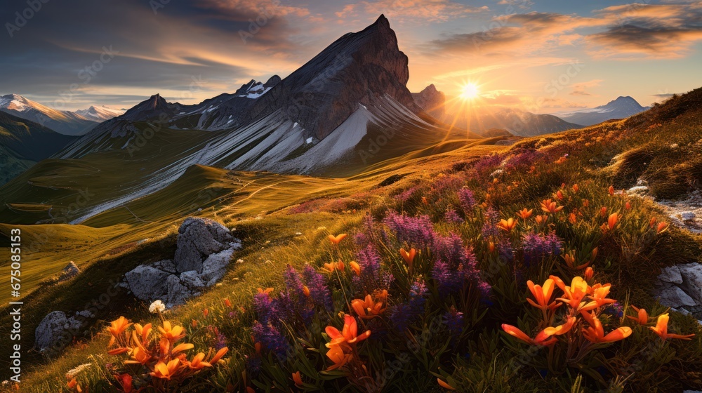 Beautiful landscape Mountain on summer dolomites, Italy