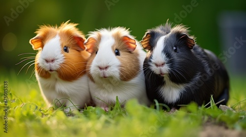 Cute guinea pig pups