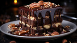 Mocha Almond Fudge Cake  Professional Photography, Background Image, Hd