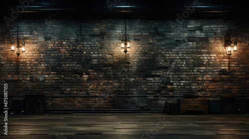 Part Of Black Painted Brick Wall  Background Image  Hd