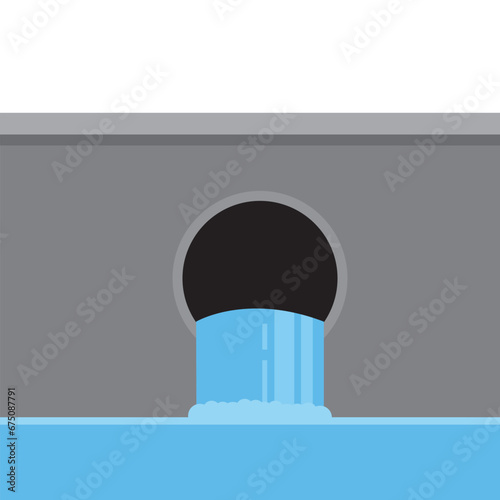 Drainage cartoon vector. free space for text. wallpaper. background.