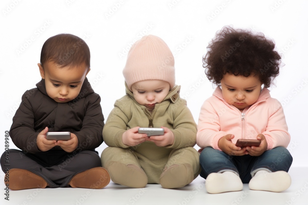 Babies using phone smartphone