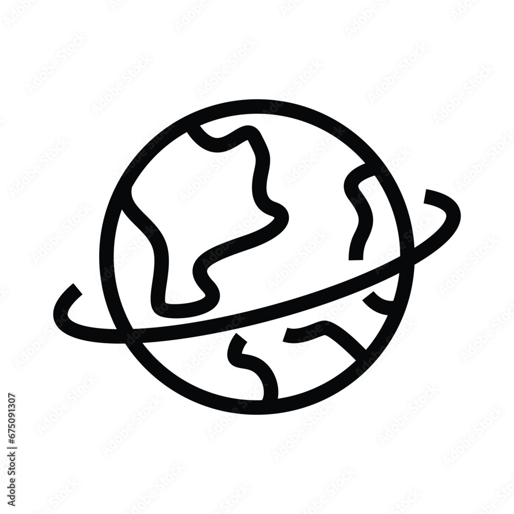 Planet earth equator vector icon - obrazy, fototapety, plakaty 