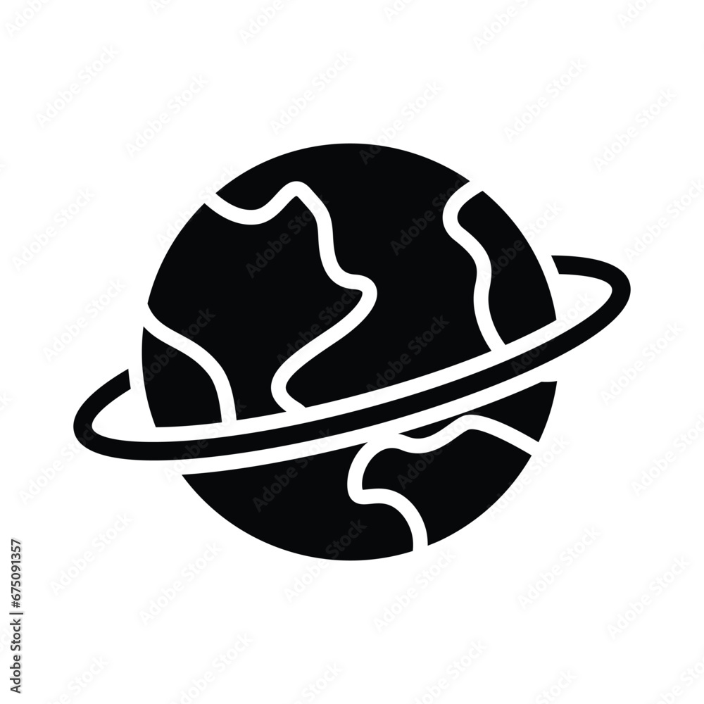 Planet earth equator vector icon