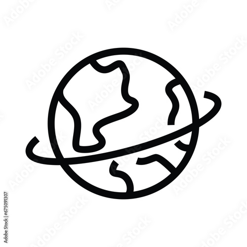 Planet earth equator vector icon