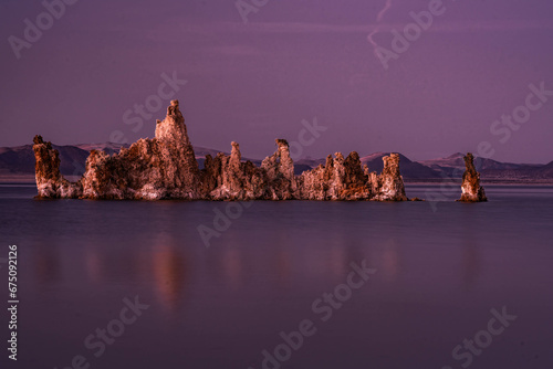 mono lake at sunset