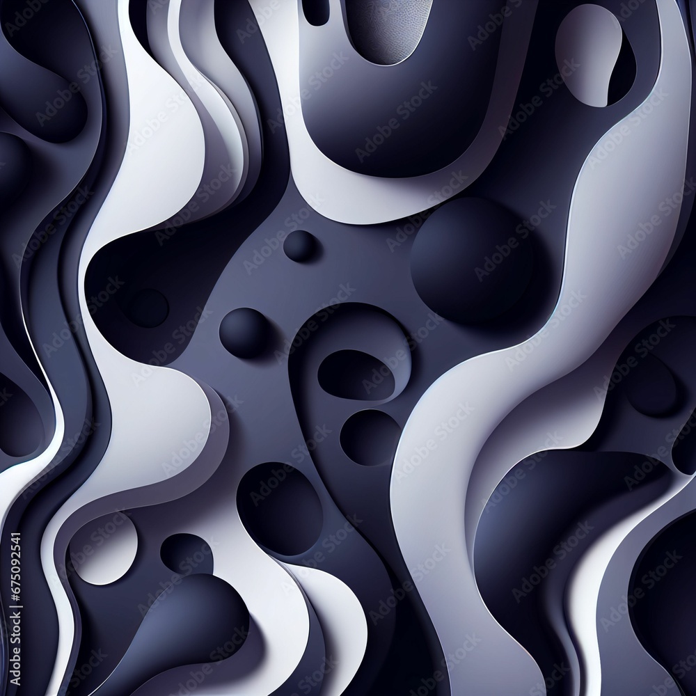 AI generated illustration of abstract wavy wallpaper in light and dark blue and purple colors AI generated illustration of abstract wavy wallpaper in light and dark blue and purple colors