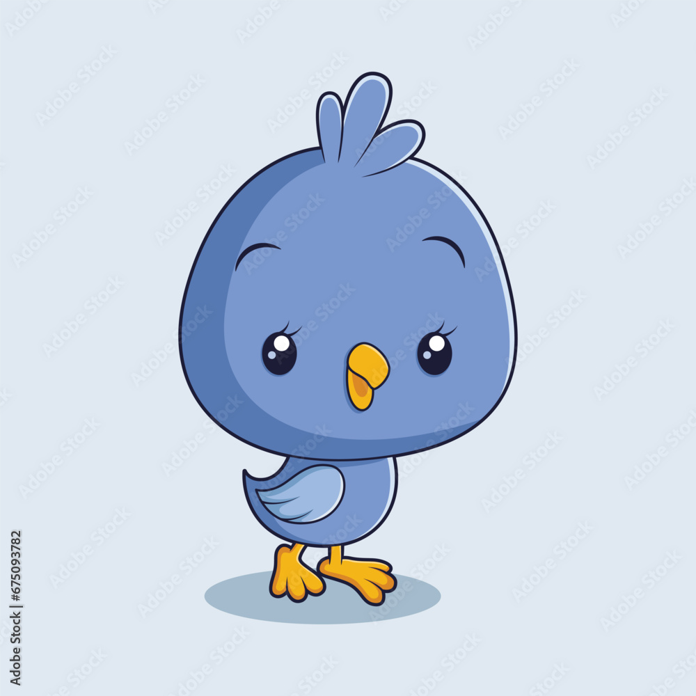 Cute Bird Character Design Illustration Cute Bird Character Design Illustration
