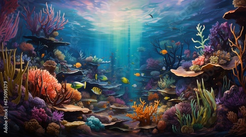 coral reef with fish and coral generated by AI © Toba
