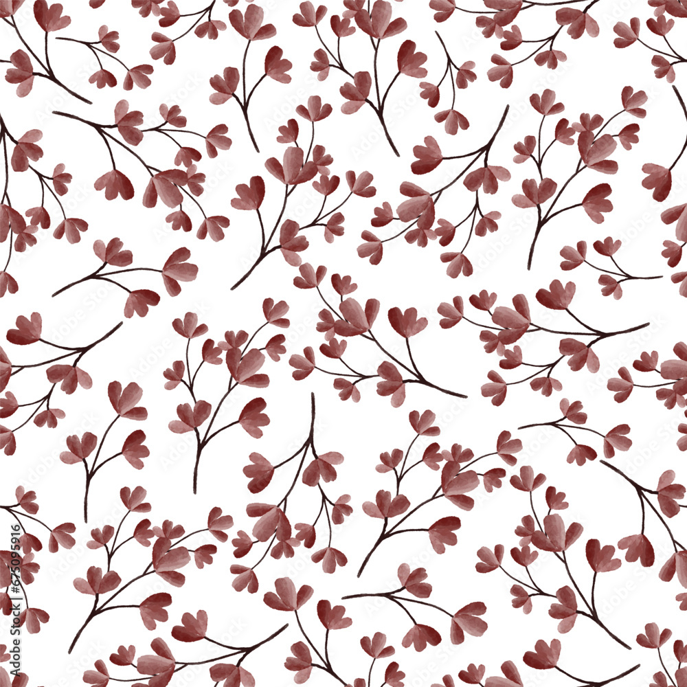 seamless pattern of red small flower for fabric