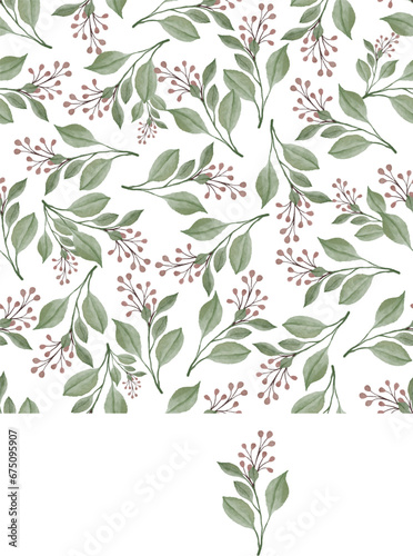 seamless pattern of red wildlower for fabric