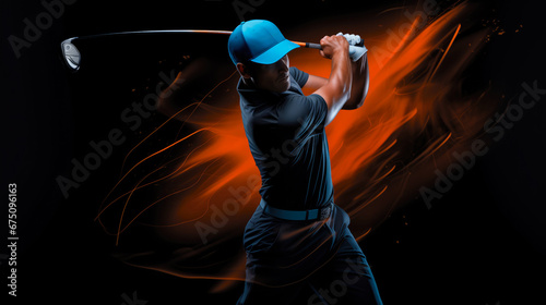 Golf Player in Action	 photo