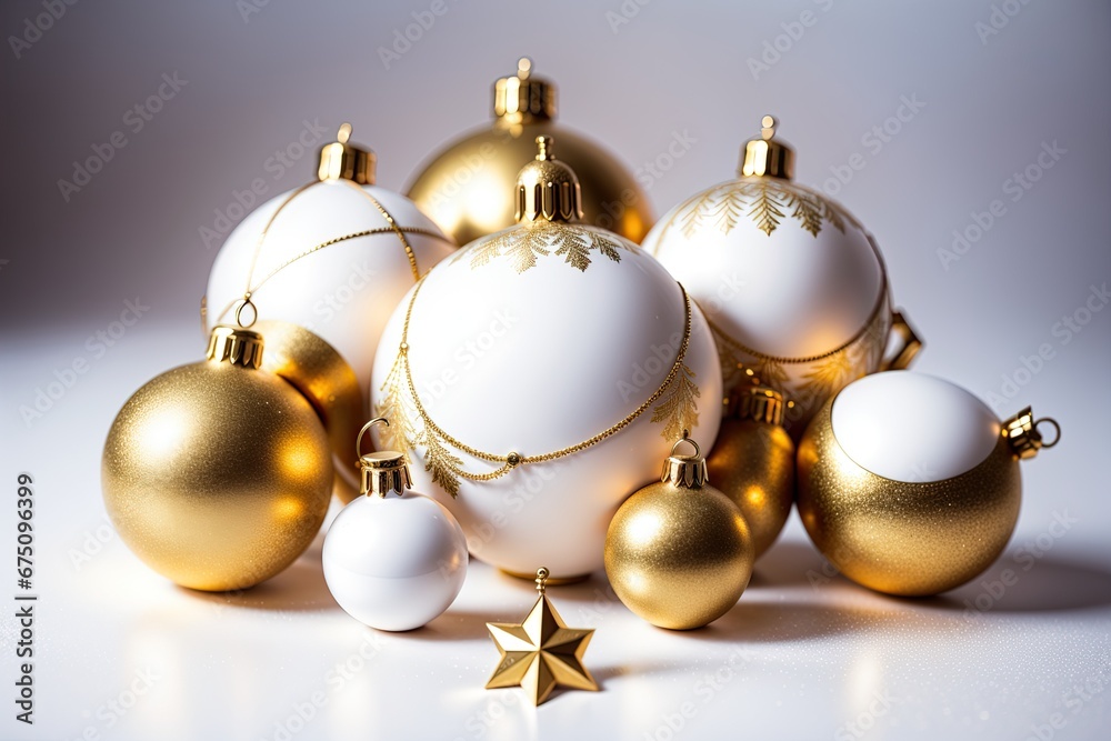 Christmas ornaments, close-up. Holidays concept. Merry Christmas
Christmas ornaments, close-up. Holidays concept. Merry Christmas