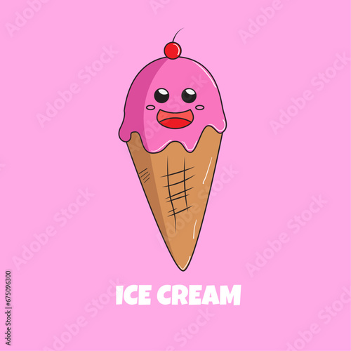 Illustration vector design of ice cream cone