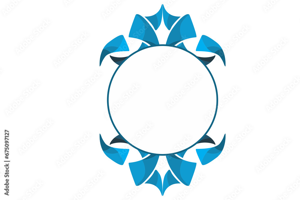 Blue Fangs Ornament Border With Dot Pattern Design With Transparent Background Blue Fangs Ornament Border With Dot Pattern Design With Transparent Background