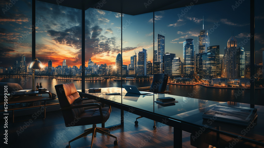 Obraz premium business background in the office