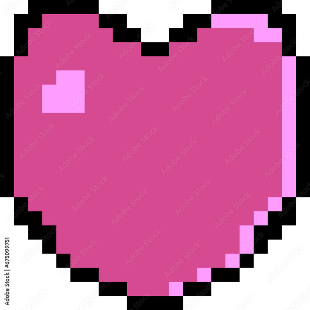 Pixel art heart shape Pixel art heart shape