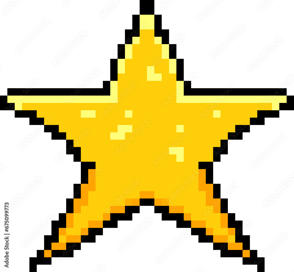 Pixel art star shape illustration Pixel art star shape illustration