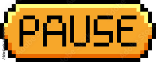Pixel art pause button
