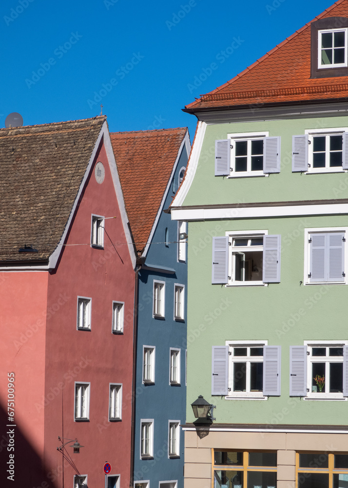 Colorful homes in Landsberg, Bavaria, Germany. Colorful homes in Landsberg, Bavaria, Germany.