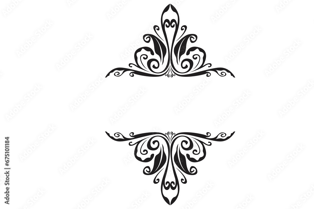 Flora Ornament Border With Design With Transparent Background Flora Ornament Border With Design With Transparent Background