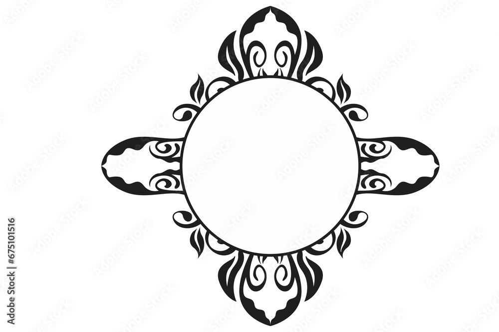 Flora Ornament Border With Design With Transparent Background Flora Ornament Border With Design With Transparent Background