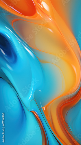 Layer of oil on water with a colorful gradient background