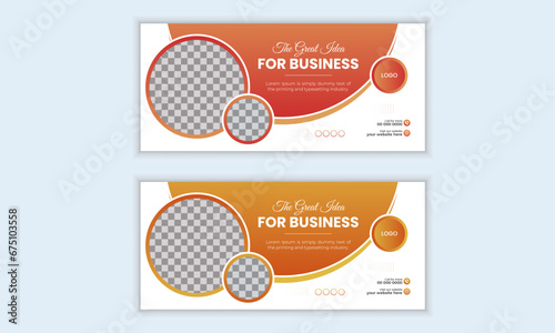 professional modern business billboard banner design template for your business.