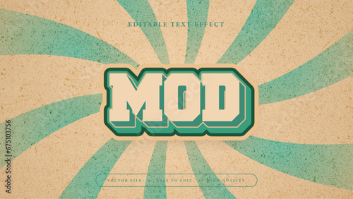 Editable text effect. Green mod text.