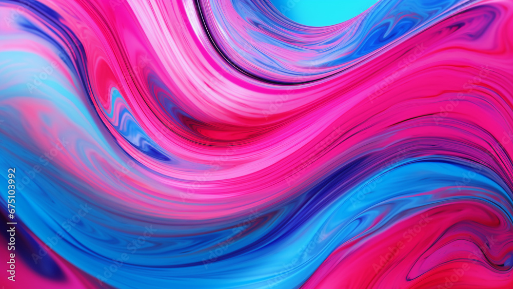 Obraz premium Electric Blue and Pink Neon Gradients Abstract Pattern Design