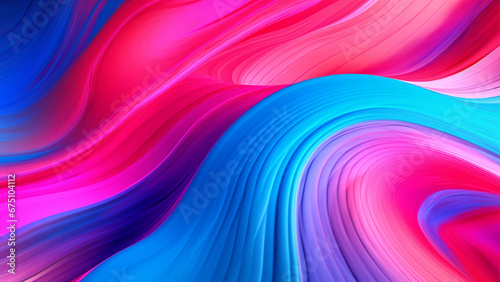 Electric Blue and Pink Neon Gradients Abstract Pattern Design