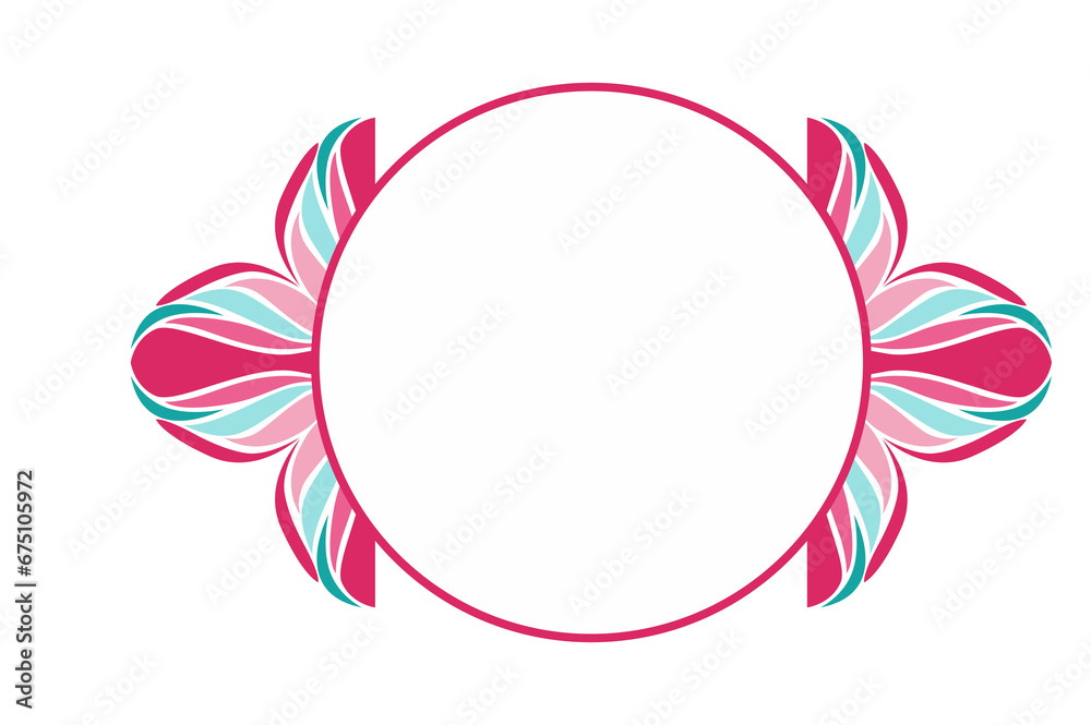 Flower Ornament Border with a design and a transparent background Flower Ornament Border with a design and a transparent background