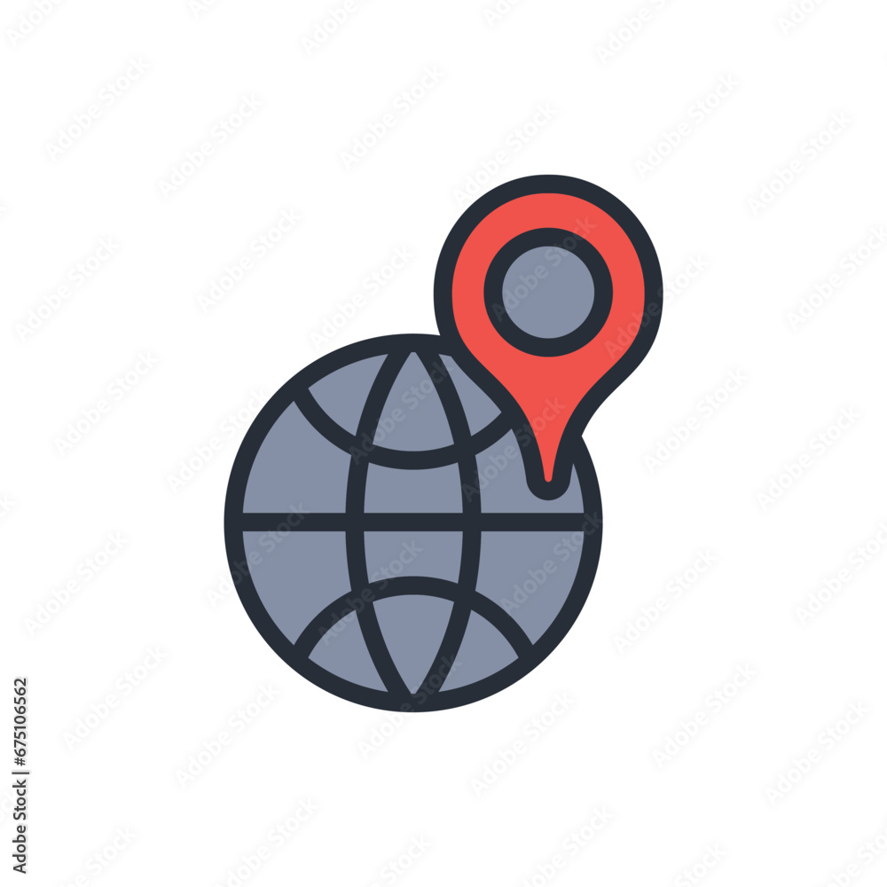 geolocation icon. vector.Editable stroke.linear style sign for use web design,logo.Symbol illustration. geolocation icon. vector.Editable stroke.linear style sign for use web design,logo.Symbol illustration.